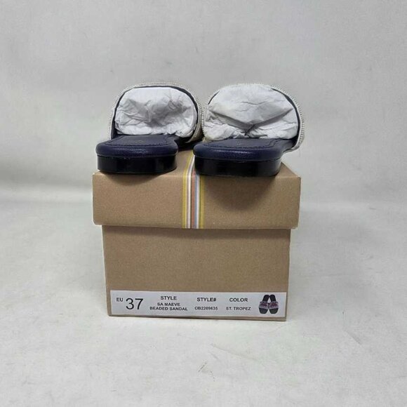 EU 37 (US 6-6.5) Maeve x Anthropologie The Fiona St. Tropez beaded slide sandals - Picture 2 of 11